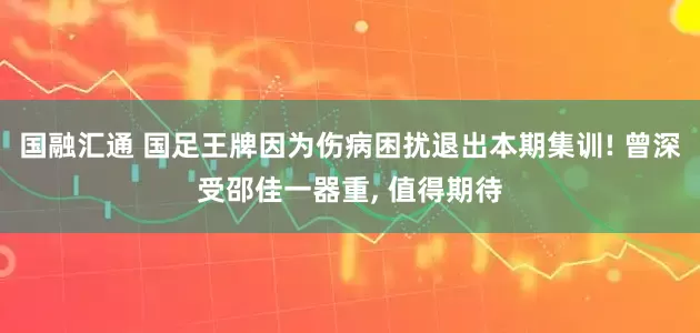 国融汇通 国足王牌因为伤病困扰退出本期集训! 曾深受邵佳一器重, 值得期待